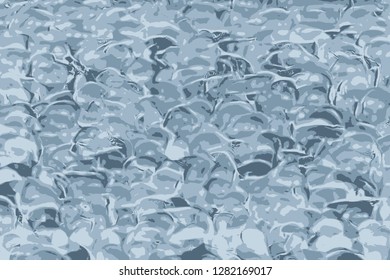 Jelly Texture, Silicon Floppy Balls Of Blue Jelly