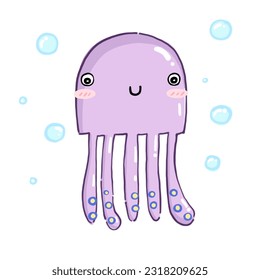 Jellyfish in deep blue