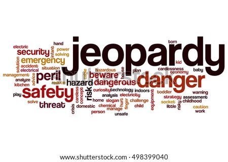 Jeopardy word cloud concept