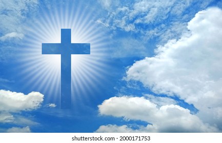 Jesus Christ Cross Sky Clouds Prayer Stock Illustration 2000171753 ...