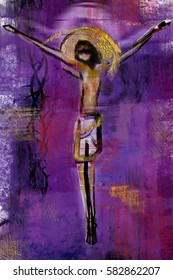 Jesus On The Cross Painting High Resolution Stock Photography and Images -  Alamy