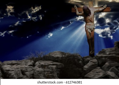 Jesus Christ On Cross Crucifixion On Shutterstock