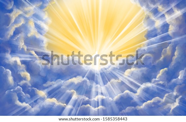 Jesus Christus Sohn Gottes In Ruhm Stockillustration