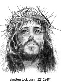 Jesus With Crown Of Thorns