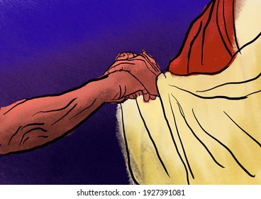 Jesus' Forgiveness towards A Sinful Man Jesus' Love Jesus' Hand Holding My Hand Lenten Season