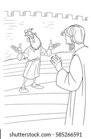 Jesus Heals Blind Man Stock Illustration 585266591 | Shutterstock