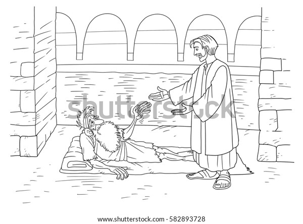 coloring pages pool of bethesda