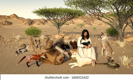 Jesus Desert Images Stock Photos Vectors Shutterstock