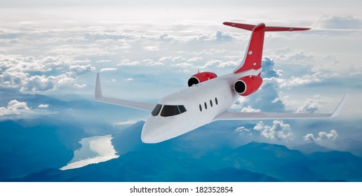 Jet in the clouds