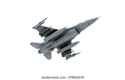 jet F-16 isolate on white background.  military fighter plane