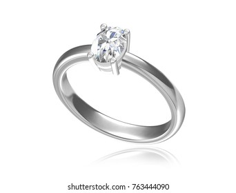 Jewellery ring on a white background (high resolution 3D image) - Shutterstock ID 763444090