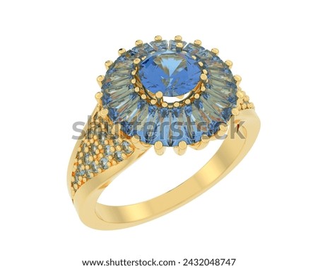 Jewelry isolated on background. 3d rendering - illustration 商業照片 © 