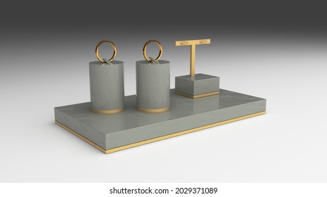 Jewelry Retail Display, Original 3d Rendering Design