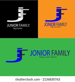 JF logo initial vector mark. Initial letter J and F JF logo. JF Initial name logo.