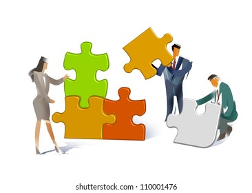 Jigsaw puzzle - Shutterstock ID 110001476