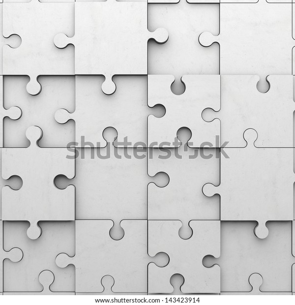 Jigsaw Puzzle Made Bright Cement Stock Illustration 143423914