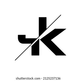 JK modern initial logo in abstract concept with high quality professional design that will be best for your company