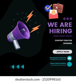 Job Ad Banner we are hiring  - Powered by Shutterstock