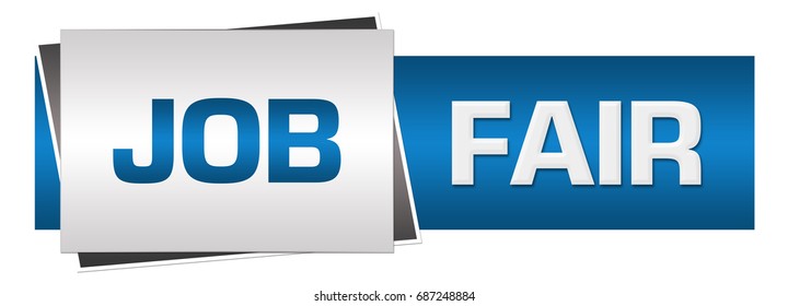 Job Fair Blue Grey Horizontal 