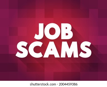 Job Scams Text Quote, Concept Background