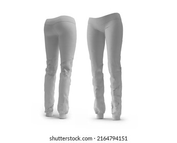 Jogger Sweatpants 3D Illustration Mockup Scene On Isolated Background