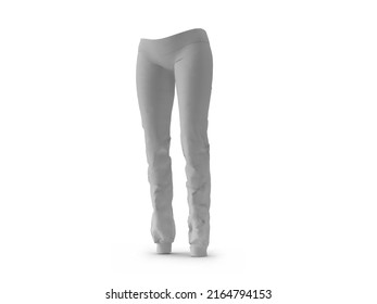 Jogger Sweatpants 3D Illustration Mockup Scene On Isolated Background