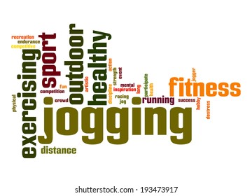 Jogging word cloud