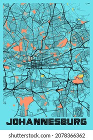 Johannesburg - South Africa Gloria City Map