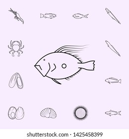 John Kuparu Icon. Fish Icons Universal Set For Web And Mobile