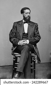 John Mercer Langston (1829-1897), son of a white Virginia planter and a slave mother, was freed as a young child and educated, graduating from Oberlin College in 1849.