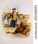 John Paul Jones (1747-1792), first captain of the U.S. Navy, chromolithograph 1897