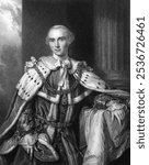 John Stuart, 3rd Earl of Bute (1781-1859) on engraving from 1832. Prime Minister of Great Britain during 1762–1763. Engraved by W.T.Mote and published in Portraits of Illustrious Personages of Great