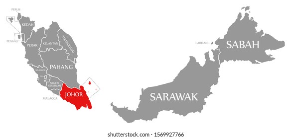 Johor Map High Res Stock Images Shutterstock