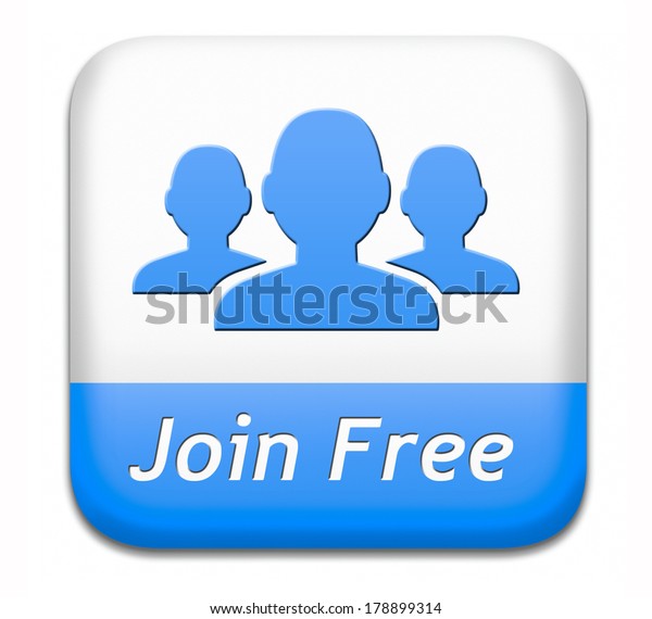 Join Free No Registration Fee Blue のイラスト素材