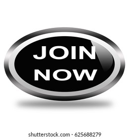 Join now button isolated . 3d illustration .