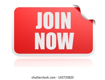 Join Now Red Sticker Stock Illustration 143733820 | Shutterstock