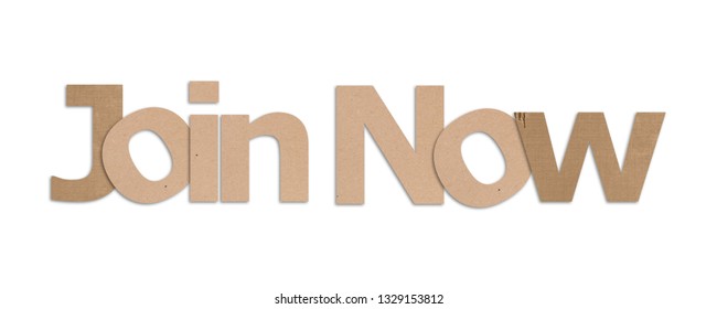 join now text in white background