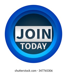 Join today button isolated 