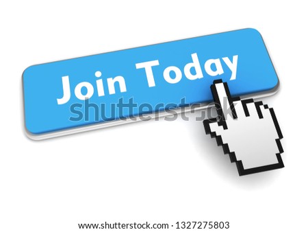 join today push button concept 3d illustration isolated