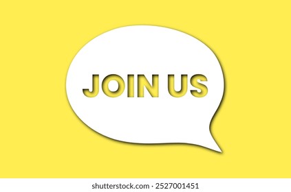 Join us background.Join us announcement with a speech bubble. Job recruiting advertisement. Background for recruitment of new employees - Powered by Shutterstock