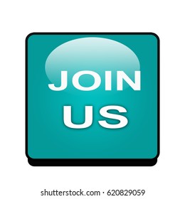 Join us button isolated  . 3d illustration  .
