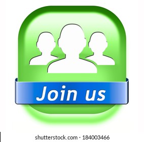 Join Us Now Button And Register Here For Free Today. Registration Icon Member Or Membership Sign