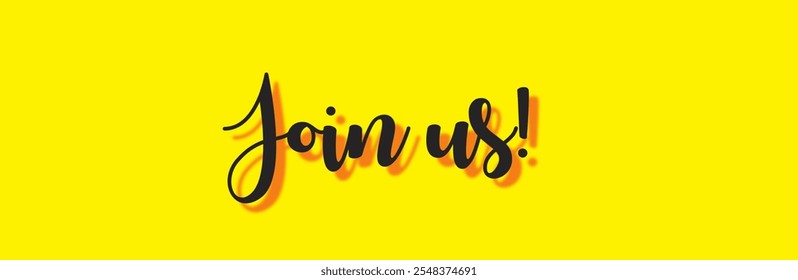 "Join Us !" Vector Handwritten Text for Banner. We Are Hiring Staff Recruitment Concept. - Powered by Shutterstock