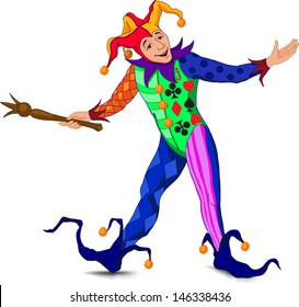 Jester Cartoon Images Stock Photos Vectors Shutterstock Download a free preview or high quality adobe illustrator ai, eps, pdf and high resolution jpeg versions. https www shutterstock com image illustration jolly joker who stands welcoming pose 146338436