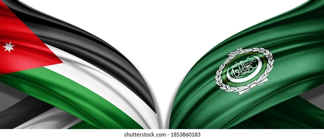 Bandera seda Jordania y