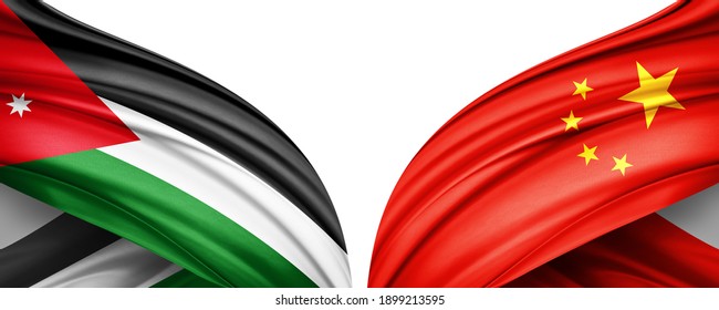 Bandera seda Jordania y