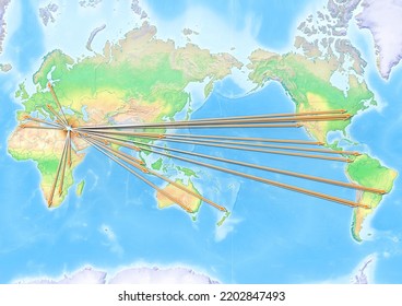 Jordan Concept Map Centerd On Asia Stock Illustration 2202847493   Jordan Concept Map Centerd On 260nw 2202847493 