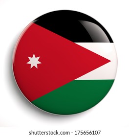 Jordan Country Flag Circle White Shadow Stock Illustration 1762197716