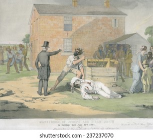 Joseph And Hyrum Smith Murdered At The Carthage Jail A Lingering Member Of The Warsaw Militia His Face Blackened With Mud And Gunpowder.