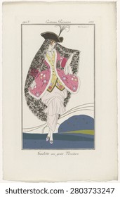 Journal des Dames et des Modes, Costumes Parisiens, 1913, No. 122 : Toilette au gout Venitien (1913) by Umberto Brunelleschi and anonymous. Vintage art illustration.
